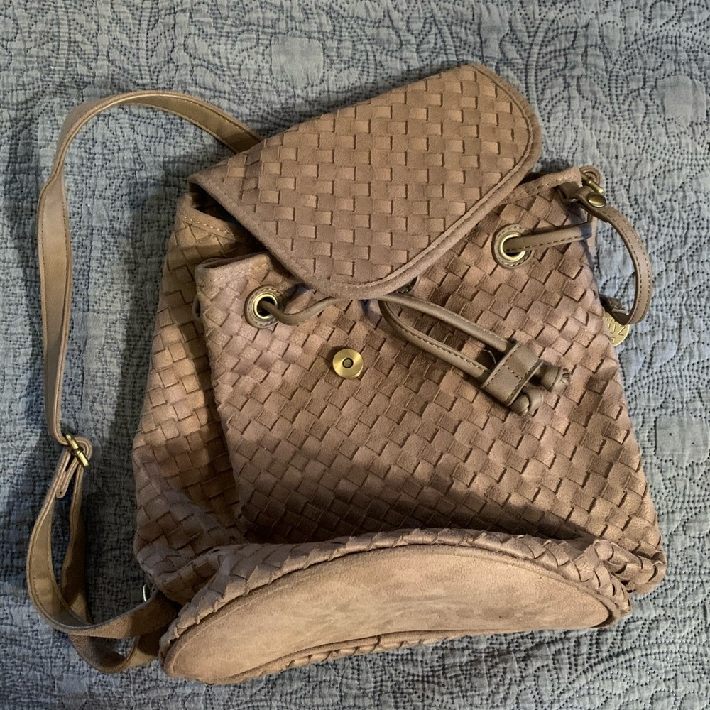 Neutral backpack purse from Italy